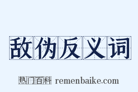 敌伪反义词是什么意思的图片